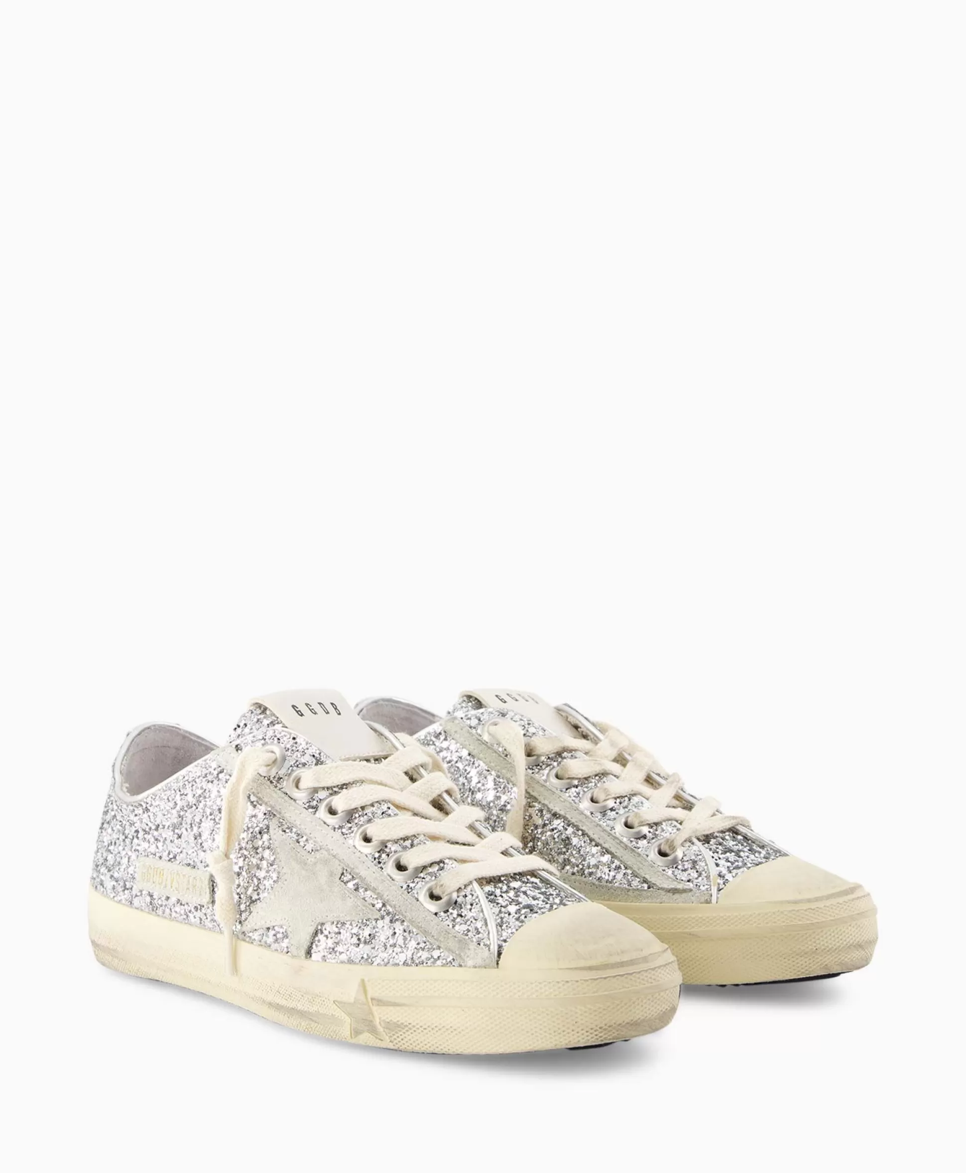Best Sneaker V-Star 2 Glitter Upper Rubber Toe Suede St Zilver Dames Sneakers