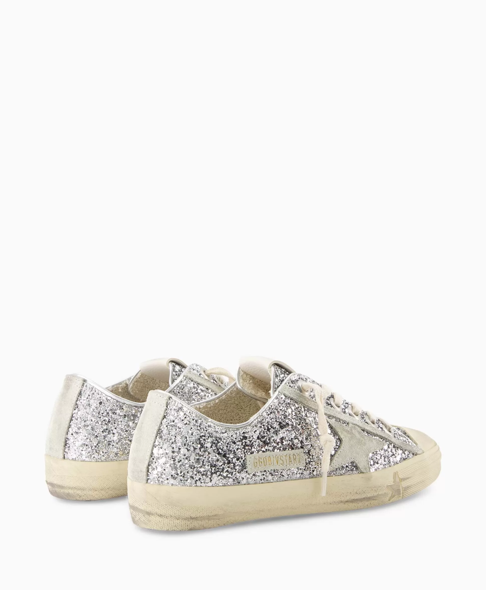 Best Sneaker V-Star 2 Glitter Upper Rubber Toe Suede St Zilver Dames Sneakers