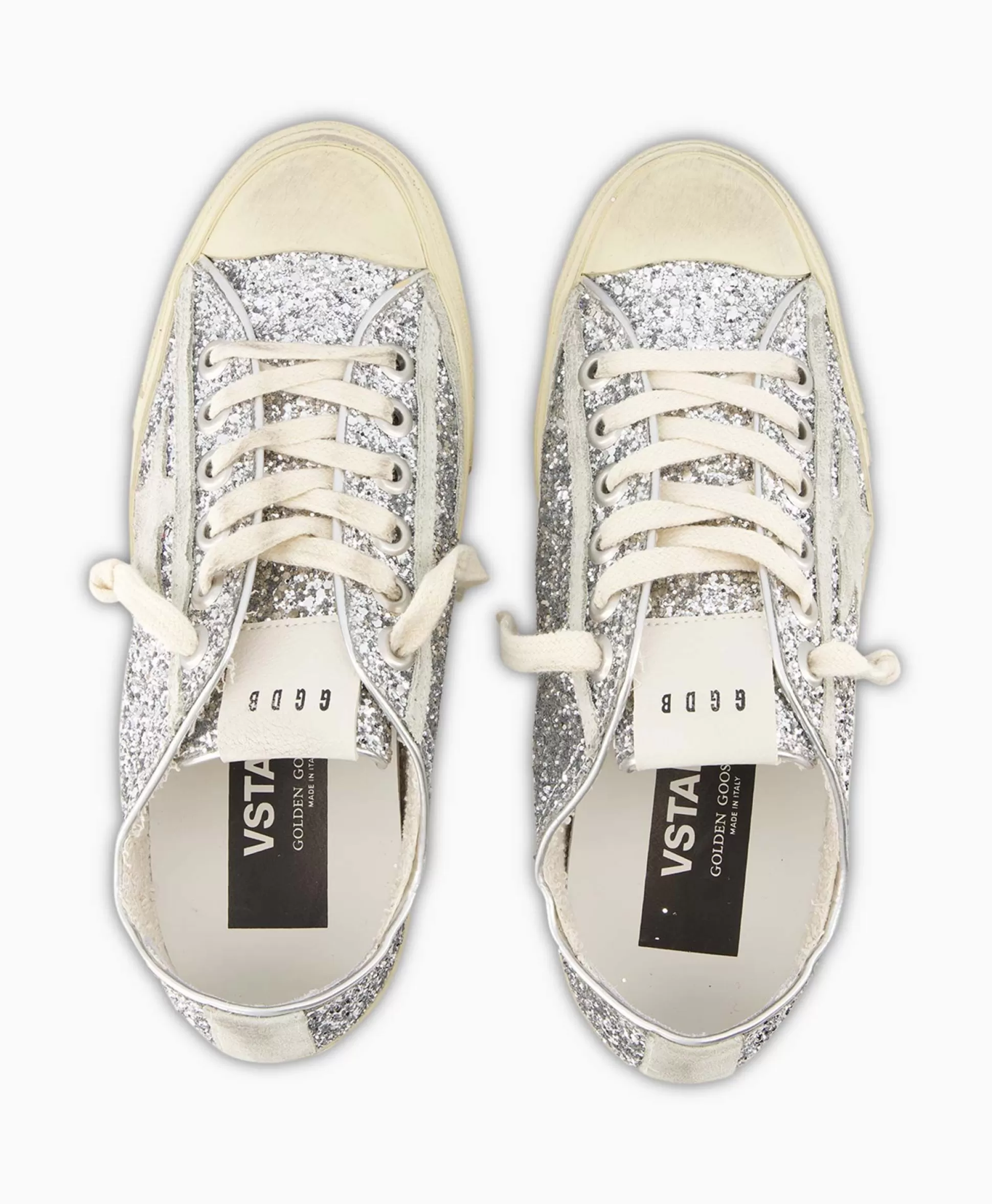 Best Sneaker V-Star 2 Glitter Upper Rubber Toe Suede St Zilver Dames Sneakers
