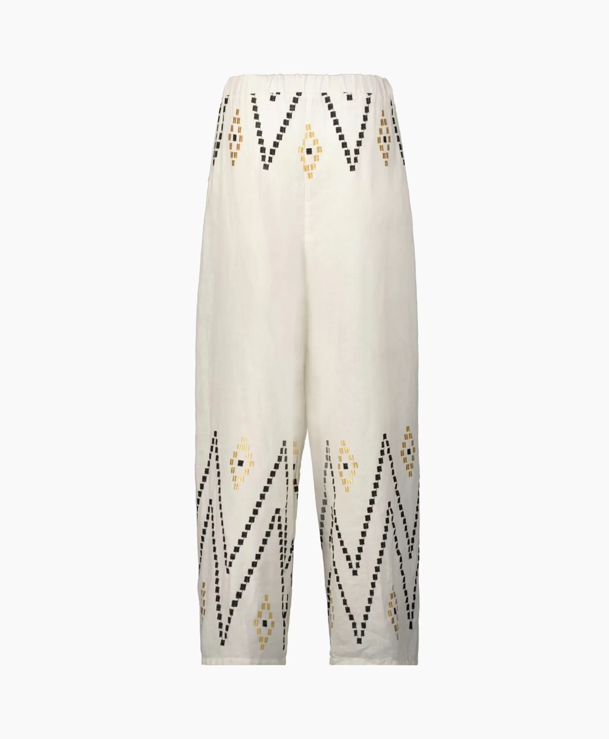 Shop Pantalon Zig Zag Elastic Waist Ivoor / Naturel Dames Broeken