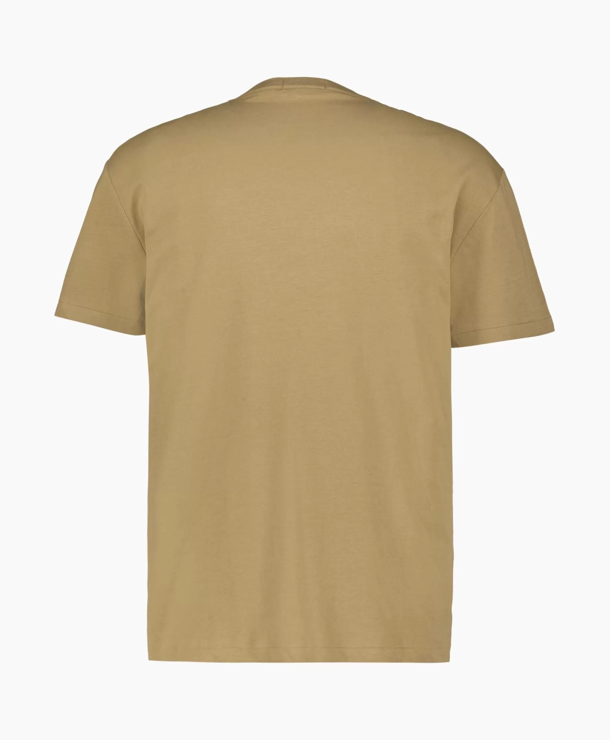 Sale T-Shirt Korte Mouw Jersey Mid Logo Zand Heren T-Shirts