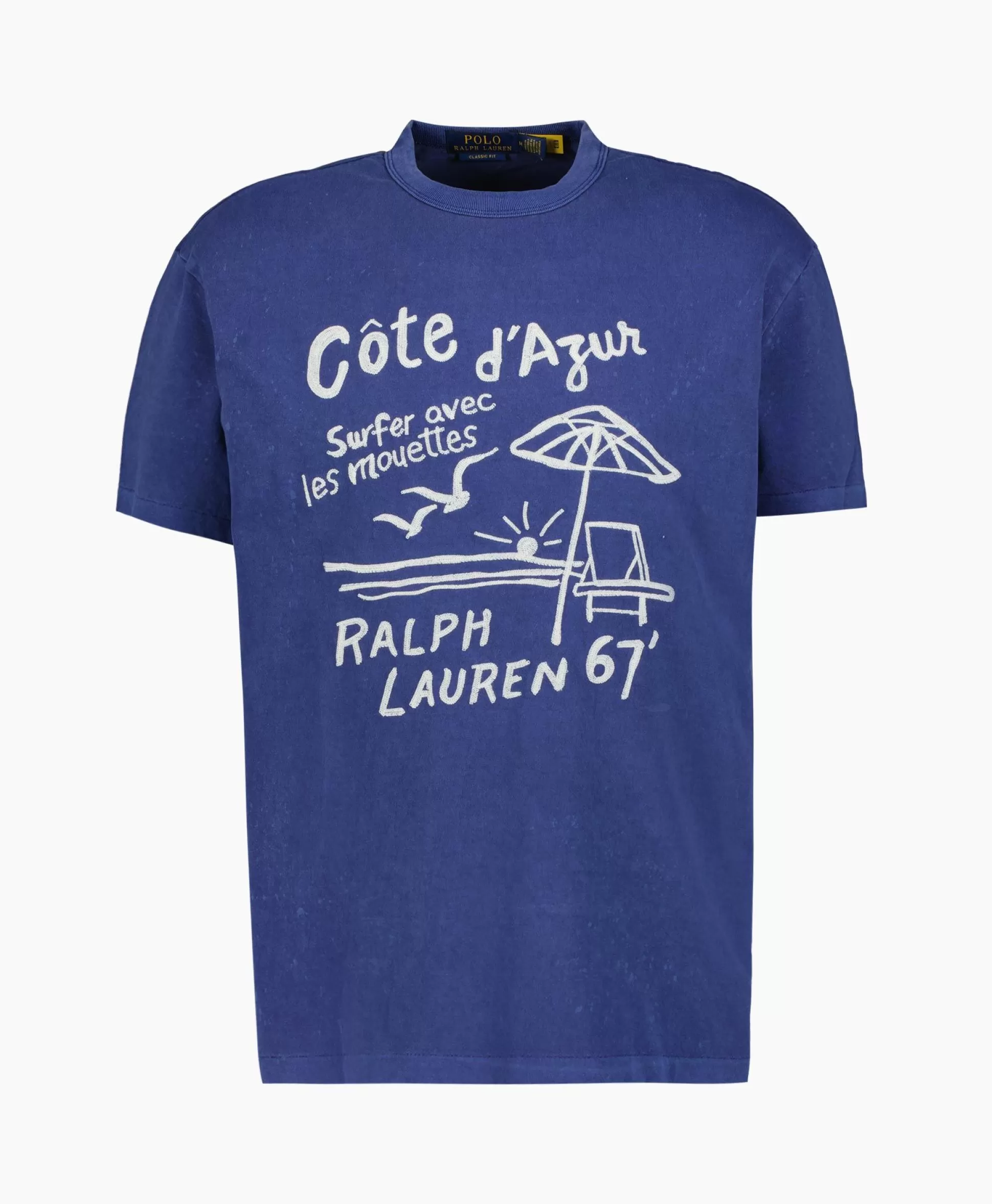 Hot T-Shirt Korte Mouw Short Sleeve Cote D'Azur Petrol Heren T-Shirts