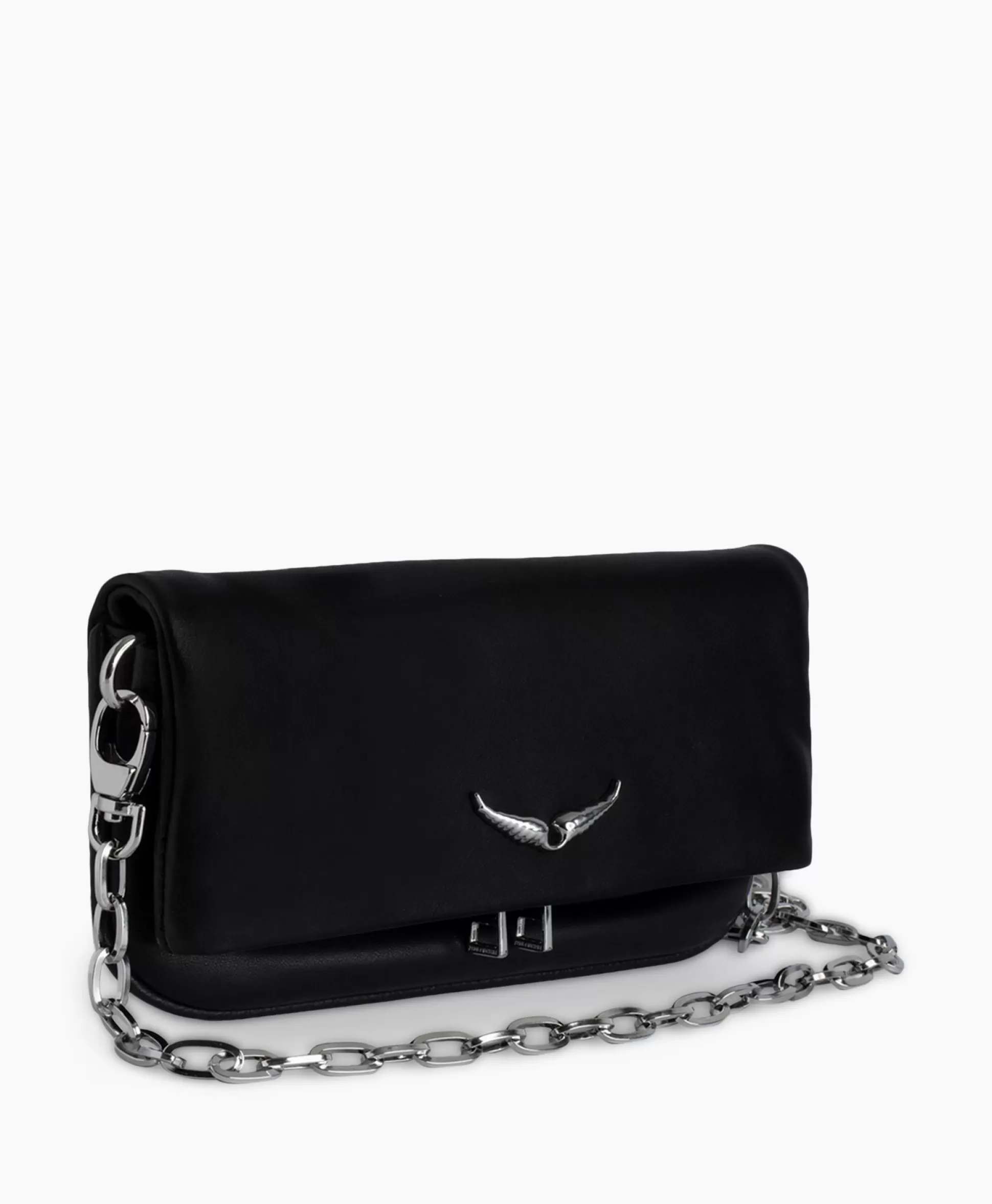 Discount Zadig & Voltaire Schouder / Hand Tas Rock Eternal Smooth Calfskin Zwart Dames Tassen